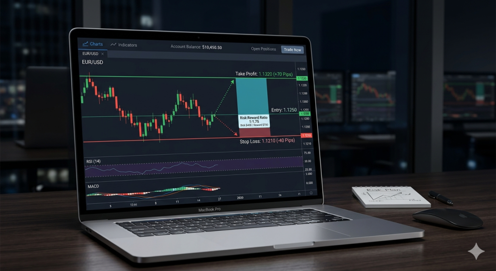 Forex risk management strategy using stop loss and take profit