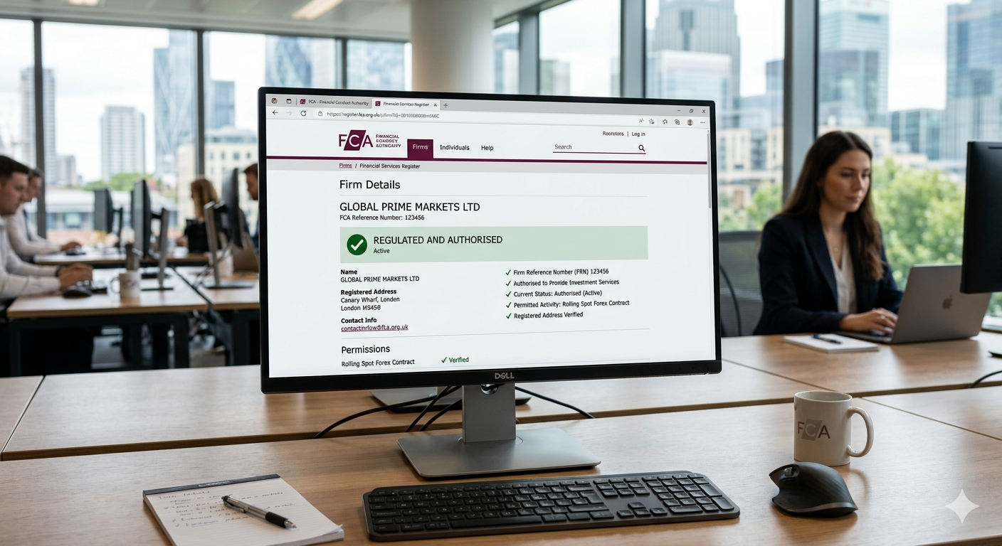 Verifying a forex broker’s regulatory license on an official financial authority website